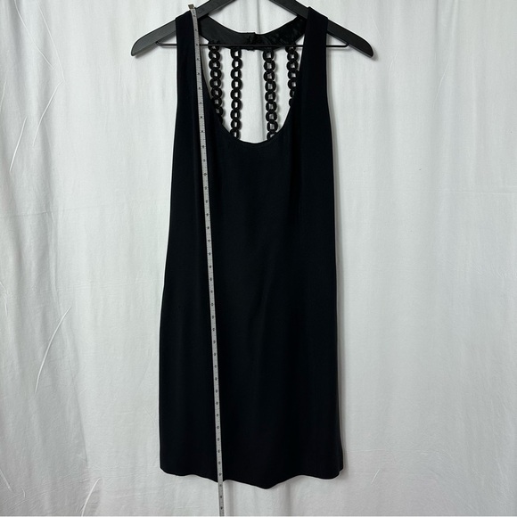 Vintage Donna Ricco Black Chain Detail Back Midi Dress Evening Classic Sz 12 - Picture 3 of 11